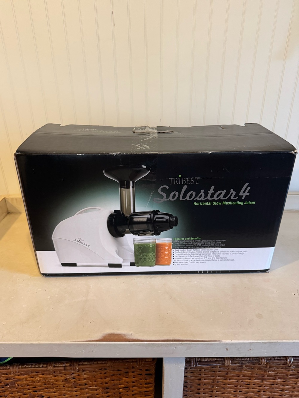 Tribest Solostar 4 Horizontal Slow Masticating Juicer NEW